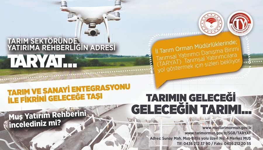 TARIMSAL YATIRIMCILARIN REHBERİ “TARYAT” HİZMET VERMEYE DEVAM EDİYOR