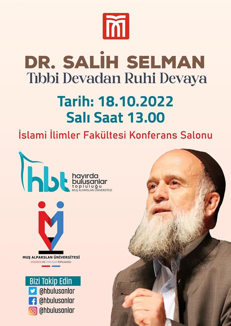 DR. SELMAN, İİF’DE KONFERANS VERECEK