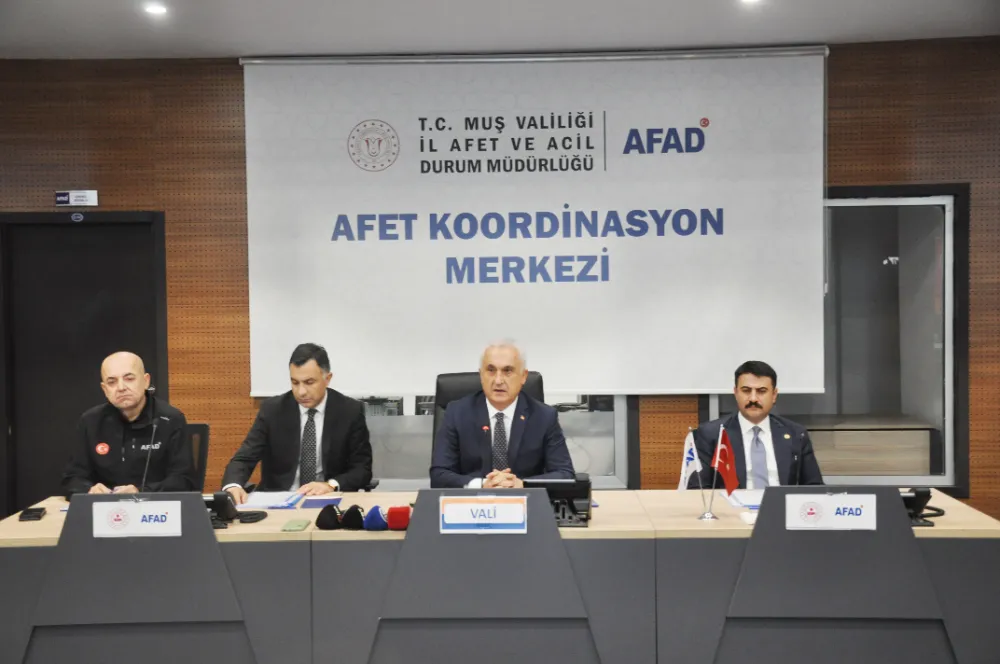 MUŞ’TA AFET RİSKLERİ VE KIŞ HAZIRLIKLARI MASAYA YATIRILDI