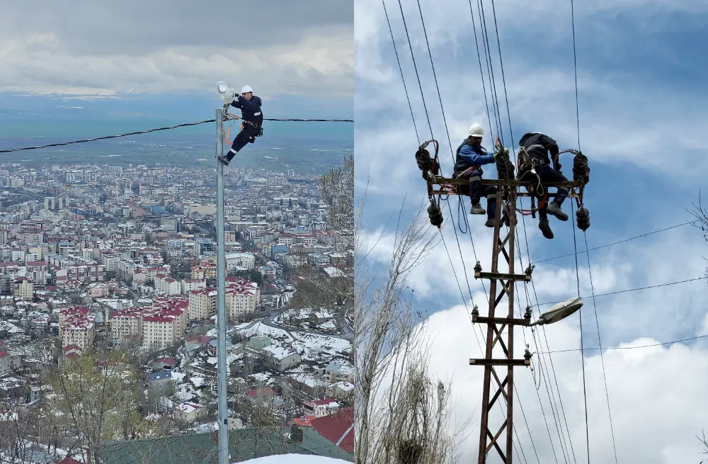 VEDAŞ EKİPLERİ, ZORLU KOŞULLARDA HİZMETLERİNİ SÜRDÜRÜYOR