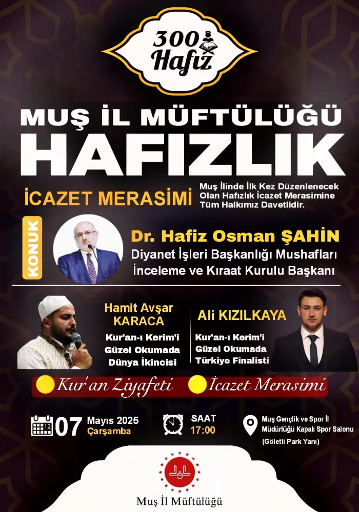 MUŞ’TA KUR’AN NURU YÜKSELİYOR