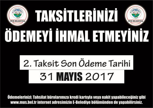 TAKSİTLERİNİZİ ÖDEMEYİ İHMAL ETMEYİNİZ