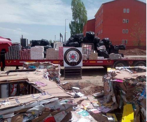 50 BİN PAKET KAÇAK SİGARA ELE GEÇİRİLDİ