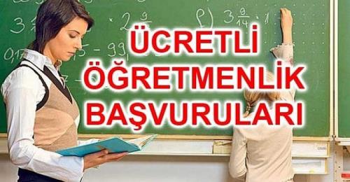 ÜCRETLİ ÖĞRETMEN BAŞVURULARI BAŞLADI